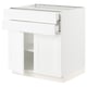 SEKTION white kitchen unit with drawer & shelf, modern design.
