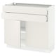 SEKTION white kitchen unit, modern design, glossy finish, pearly white, rectangular shape, with drawer and shelf.