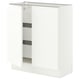 SEKTION / MAXIMERA Base cabinet w 2 doors/3 drawers, white/Aspudden matt white, 30x15x30 "