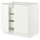 SEKTION white kitchen cabinet, rectangular shape with three shelves, modern minimalist design.