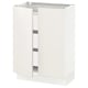 Ikea SEKTION white kitchen cabinet with minimalist design, two doors, two shelves.