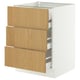IKEA SEKTION kitchen cabinet in white with wooden drawers.