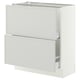 SEKTION / MAXIMERA Base cabinet with 2 drawers, white/Aspudden light gray, 30x15x30 "