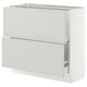 SEKTION / MAXIMERA Base cabinet with 2 drawers, white/Aspudden light gray, 36x15x30 "