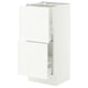 SEKTION / MAXIMERA Base cabinet with 2 drawers, white/Aspudden matt white, 15x15x30 "