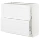 SEKTION white kitchen cabinet, modern design, fiberboard and particleboard construction, with a smooth, rectangular shape and sleek handles.