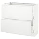 SEKTION kitchen cabinet: white, minimalist, integrated handles, smooth drawer, sturdy frame.