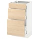 White and wood effect drawer unit; smooth drawer fronts; slim design.