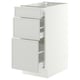 SEKTION / MAXIMERA Base cabinet with 3 drawers, white/Aspudden light gray, 15x24x30 "