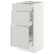 SEKTION / MAXIMERA Base cabinet with 3 drawers, white/Aspudden light gray, 15x15x30 "