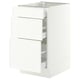 SEKTION / MAXIMERA Base cabinet with 3 drawers, white/Aspudden matt white, 18x24x30 "