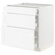 SEKTION kitchen cabinet in white with two drawers and a door, sleek and modern design.