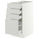 SEKTION / MAXIMERA Base cabinet with 4 drawers, white/Aspudden light gray, 15x24x30 "