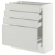 SEKTION / MAXIMERA Base cabinet with 4 drawers, white/Aspudden light gray, 30x15x30 "