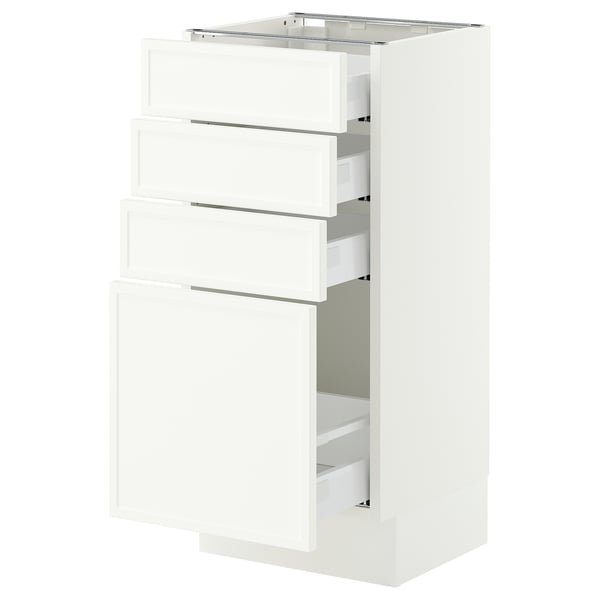 SEKTION / MAXIMERA Base cabinet with 4 drawers, white/Aspudden matt white, 15x15x30 "