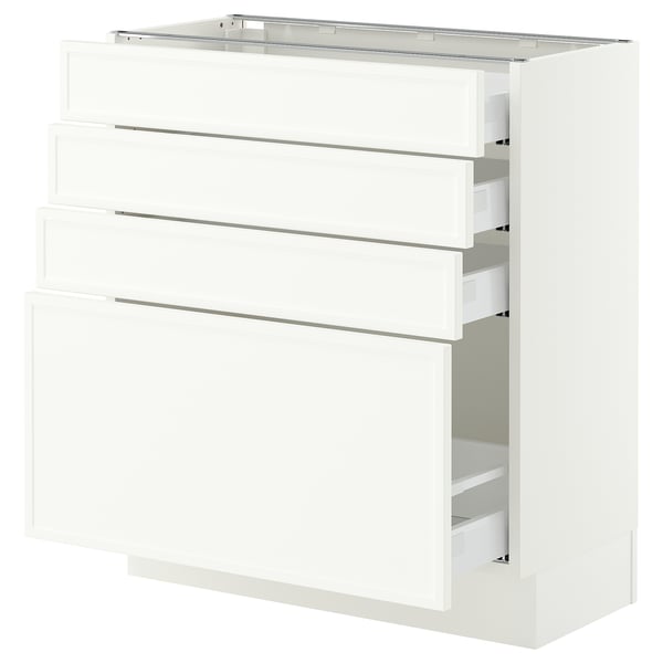 SEKTION / MAXIMERA Base cabinet with 4 drawers, white/Aspudden matt white, 30x15x30 "