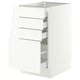 SEKTION / MAXIMERA Base cabinet with 4 drawers, white/Aspudden matt white, 18x24x30 "