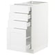 SEKTION white cabinet with drawers, modern design, smooth surfaces.