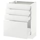 A white SEKTION kitchen unit with high gloss drawers.