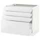 SEKTION white kitchen unit, high gloss drawers, modern design.