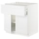 White kitchen cabinet, SEKTION system, traditional design, drawer, door, particleboard.