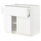 White SEKTION kitchen cabinet, classic wood look, sturdy and modern design.
