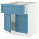 SEKTION / MAXIMERA Base cabinet with drawer/2 doors, white/Lerhyttan blue, 30x24x30 "