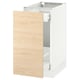 SEKTION kitchen cabinet, light ash wood, rectangular, minimalist design, white and wood-toned.