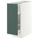 SEKTION / MAXIMERA Base cabinet with pull-out storage, white/Aspudden dark gray-green, 12x24x30 "
