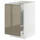 High gloss bronze cabinet with integrated handle, sleek and modern design, part of SEKTION kitchen system.