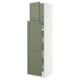Ikea SEKTION kitchen cabinet: green, white, vertical, 2 doors, adjustable shelves.