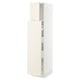 SEKTION off-white kitchen cabinet with adjustable shelves and slow-closing door.