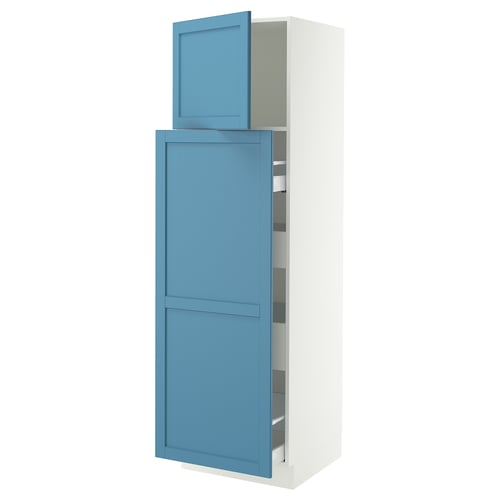 SEKTION / MAXIMERA Hc w p-o func 1dr/4drw, white/Lerhyttan blue, 24x24x80 "