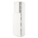 SEKTION white kitchen cabinet with smooth design, featuring adjustable shelves and door with dampers.