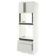 SEKTION / MAXIMERA Hi cab f oven/micro w 2 drwrs/2 drs, white/Aspudden light gray, 30x24x90 "
