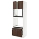 SEKTION kitchen cabinet, white & dark brown, wood & metal, shelves and drawers.