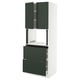 Ikea SEKTION kitchen unit in dark green with white frame, modern design.