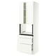 SEKTION / MAXIMERA Hi cb f micro w 3 drawers/2 doors, white/Aspudden matt white, 30x24x90 "