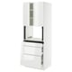Modern white high gloss kitchen cabinet set with sleek drawers and doors.