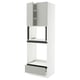 A modern white SEKTION kitchen cabinet with a light grey drawer. The cabinet is sleek and tall with a minimalist design.