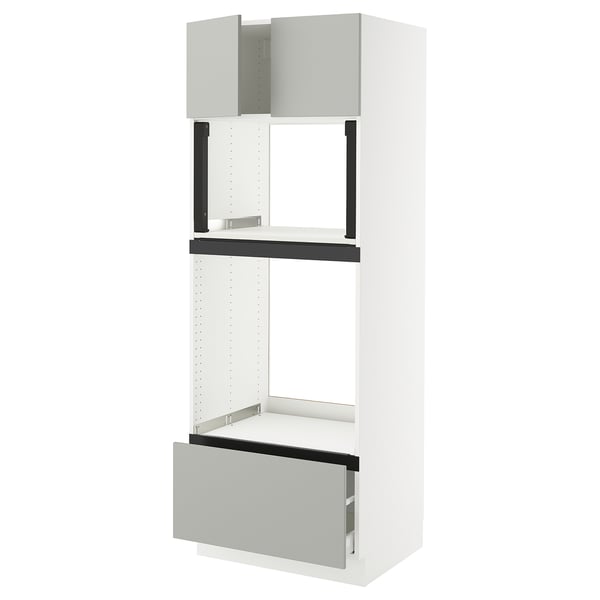 SEKTION kitchen unit, white, modern, with drawers and cabinets.