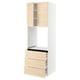 SEKTION / MAXIMERA High cab f oven w 3 drawers/2 doors, white/Askersund light ash effect, 30x24x90 "