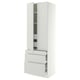 SEKTION / MAXIMERA High cab w 2 drs/3 fronts/5 drawers, white/Aspudden light gray, 30x24x90 "