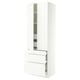 SEKTION / MAXIMERA High cab w 2 drs/3 fronts/5 drawers, white/Aspudden matt white, 30x24x90 "