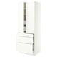 SEKTION / MAXIMERA High cab w 2 drs/3 fronts/5 drawers, white/Aspudden matt white, 30x24x80 "
