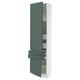 SEKTION / MAXIMERA High cab w 2drs/2 fronts/4 drawers, white/Aspudden dark gray-green, 24x15x90 "