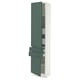 SEKTION / MAXIMERA High cab w 2drs/2 fronts/4 drawers, white/Aspudden dark gray-green, 18x15x80 "