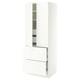 SEKTION / MAXIMERA High cab w 2drs/2 fronts/4 drawers, white/Aspudden matt white, 30x24x80 "