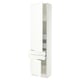 SEKTION / MAXIMERA High cab w 2drs/2 fronts/4 drawers, white/Aspudden matt white, 24x15x90 "