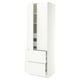 SEKTION / MAXIMERA High cab w 2drs/2 fronts/4 drawers, white/Aspudden matt white, 30x24x90 "